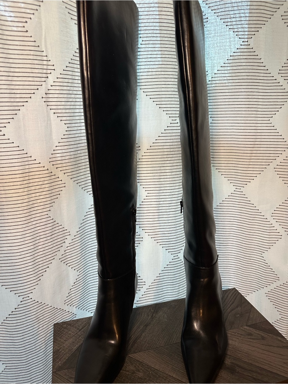 INC International Concepts Black Over-the-Knee Pointed Toe Boots